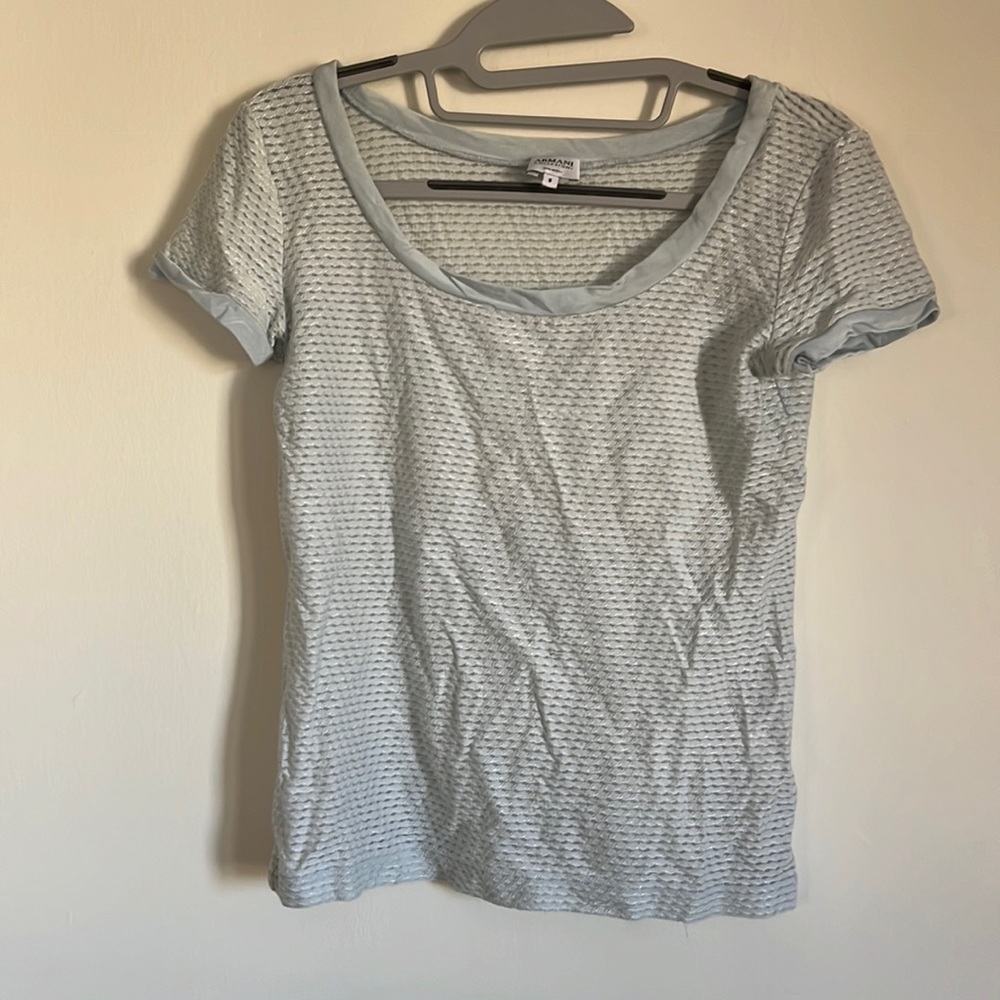 Y2K stretchy Armani Tee. EUC size s (Italian 8)
